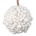 Χριστουγεννιάτικη Μπάλα Λευκή με Χιονόμπαλες (10cm)